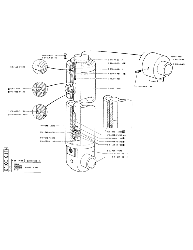 Схема запчастей Case RC200 - (072) - CYLINDER 