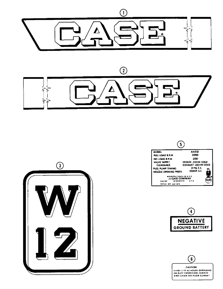 Схема запчастей Case W12 - (202) - DECALS (09) - CHASSIS