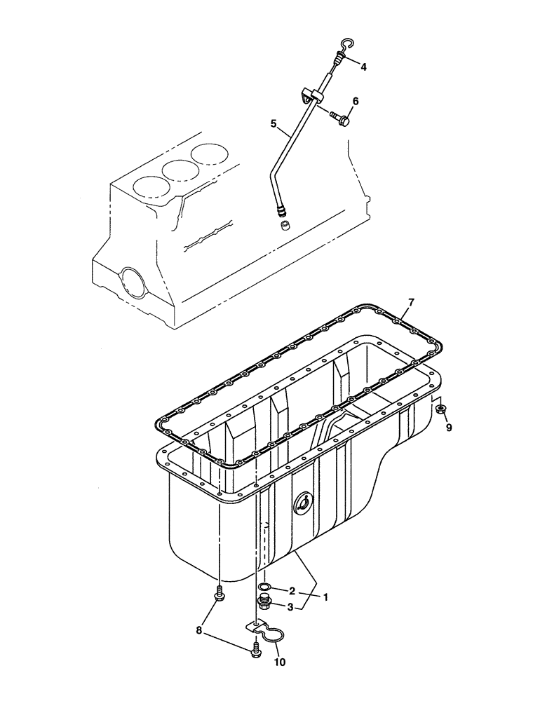 Схема запчастей Case CX350 - (02-033-00[01]) - OIL PAN (03) - FUEL SYSTEM