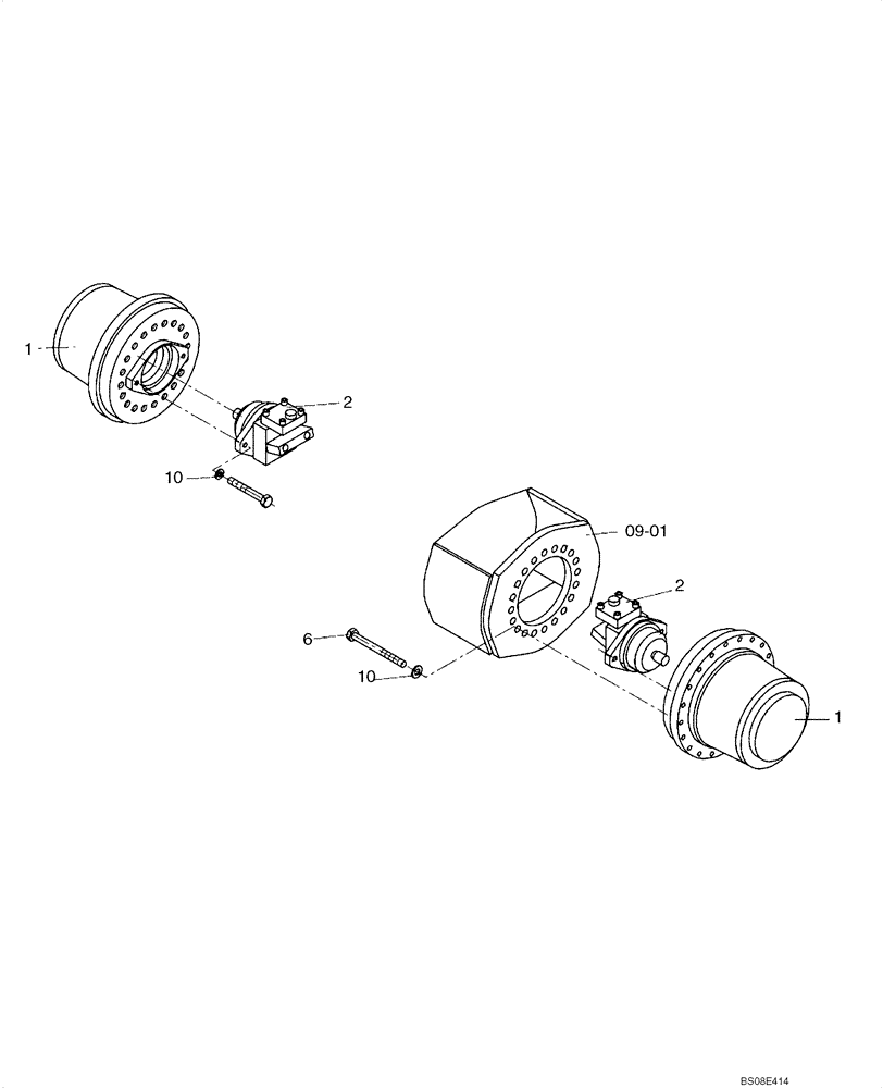 Схема запчастей Case SV210 - (06-06[01]) - DRIVE OF REAR WHEELS (GROUP 95) (ND104270) (06) - POWER TRAIN