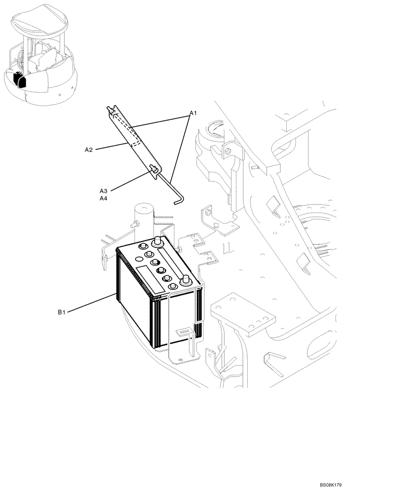 Схема запчастей Case CX50B - (01-075) - BATTERY ASSY (PH72E00010F1, PH72E00009F1) (05) - SUPERSTRUCTURE