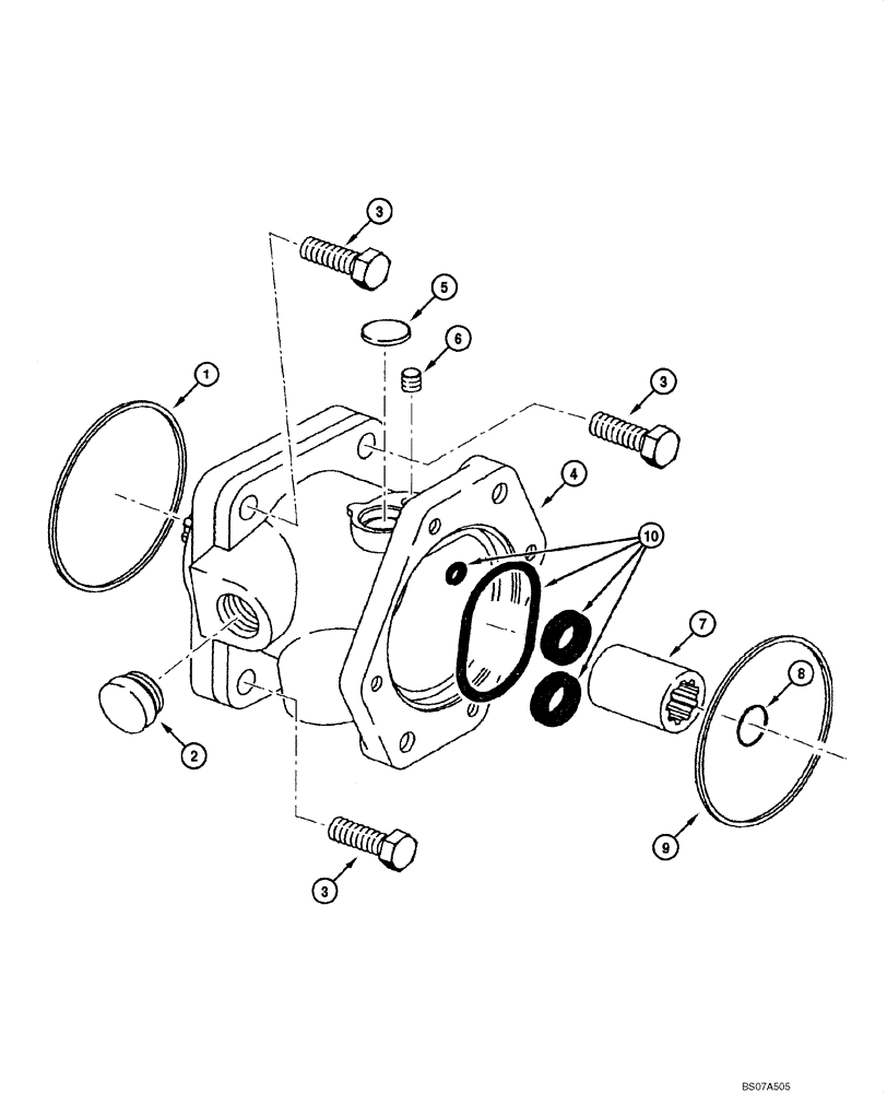 Схема запчастей Case 845 DHP - (06.20[00]) - TRANSMISSION - OIL PUMP (06) - POWER TRAIN