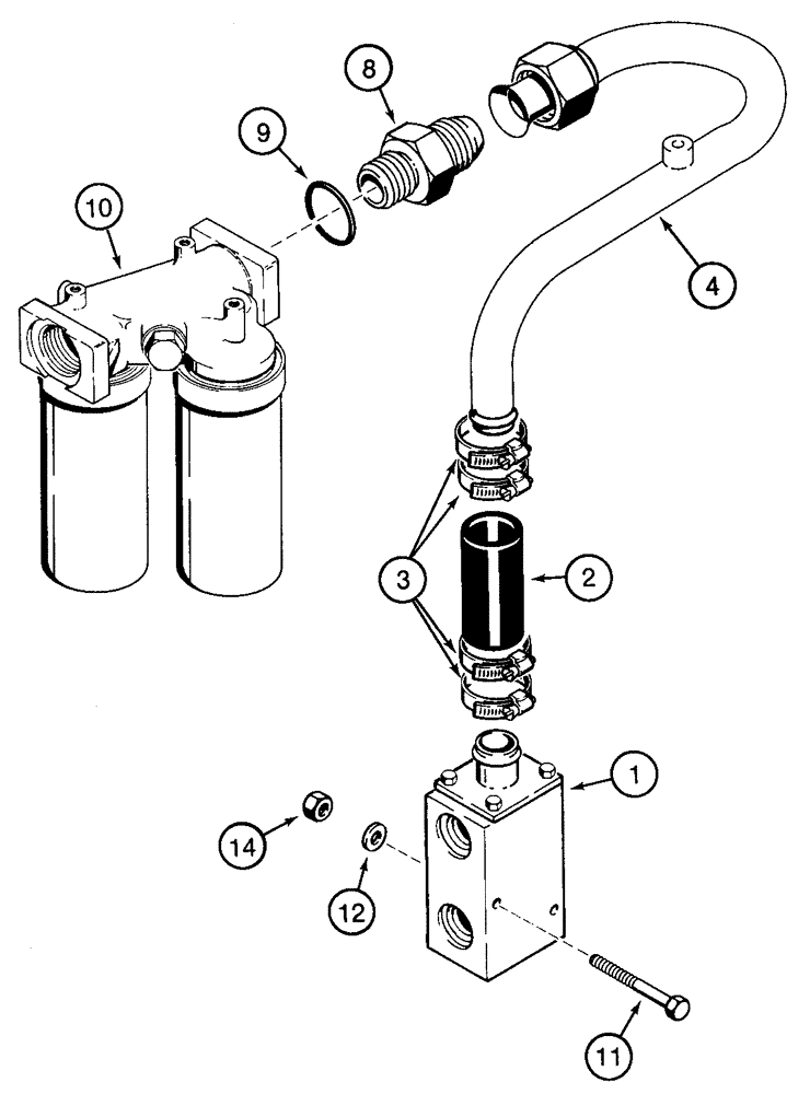 Схема запчастей Case 821C - (08-09) - HYDRAULICS VALVE, BYPASS TO FILTER (08) - HYDRAULICS