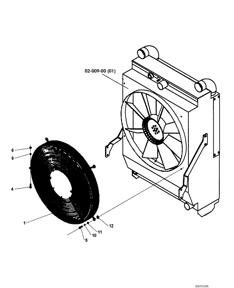 Схема запчастей Case SV216 - (10.414.02) - GUARD, FAN (GROUP 591) (ND133976) (10) - ENGINE