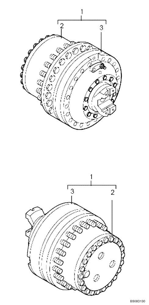 Схема запчастей Case 340B - (30A00010059[001]) - SECTION INDEX, FRONT WHEEL HUB (89500423516) - AFTER JAN 2008 (11) - AXLES/WHEELS