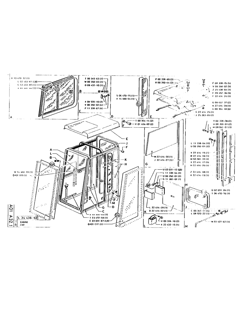 Схема запчастей Case 160CL - (002) - CAB (05) - UPPERSTRUCTURE CHASSIS