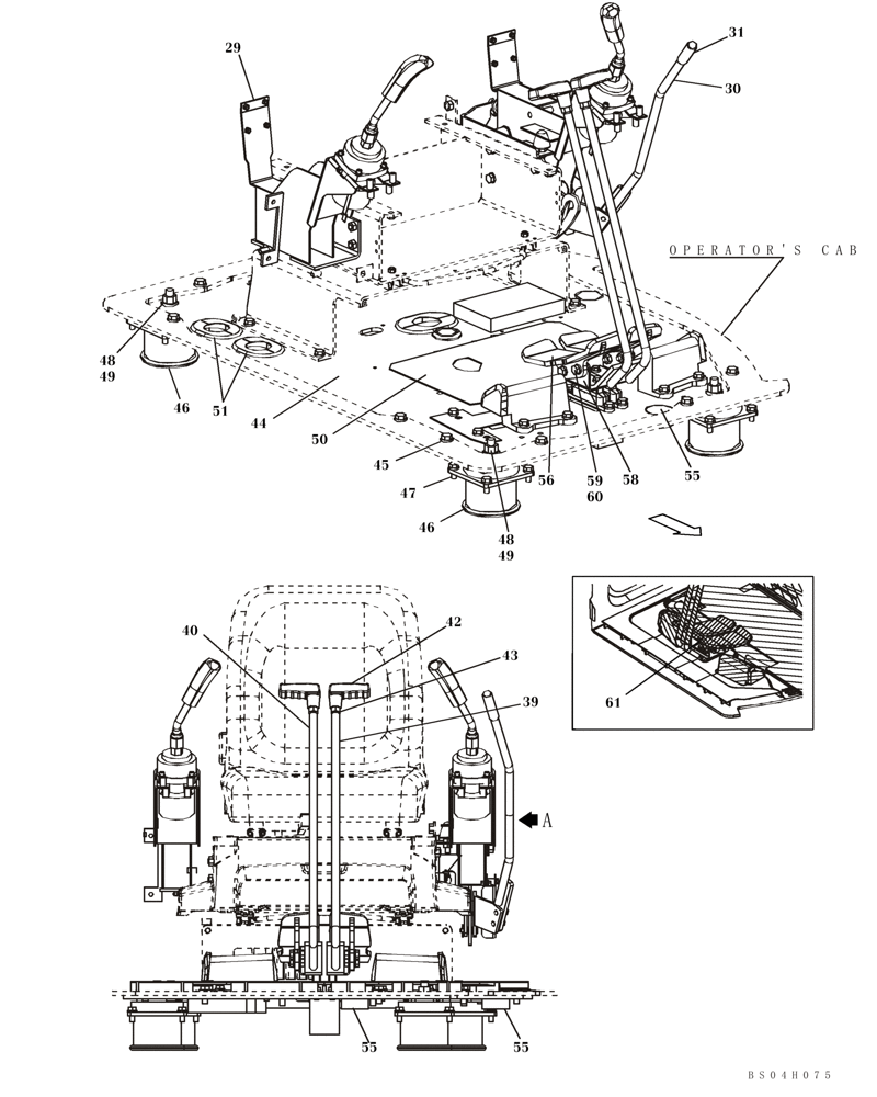 Схема запчастей Case CX80 - (09-18) - CONTROLS, TRAVEL - OPERATORS COMPARTMENT (09) - CHASSIS/ATTACHMENTS