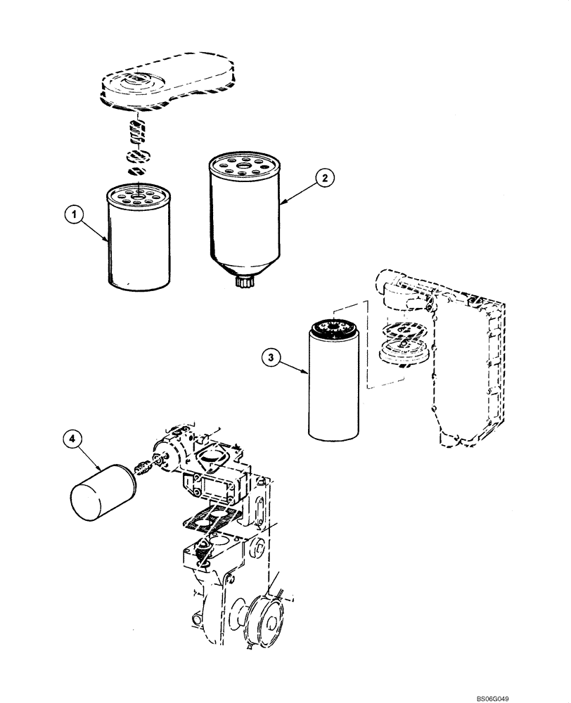 Схема запчастей Case 865 - (02.12[00]) - ENGINE FILTERS (02) - ENGINE