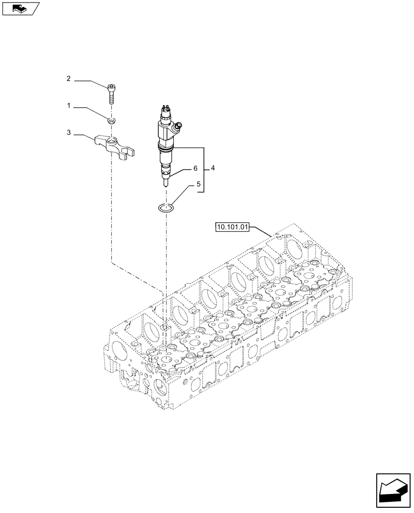 Схема запчастей Case F2CE9684P E024 - (10.218.02) - INJECTION EQUIPMENT - INJECTOR (504137249) (10) - ENGINE