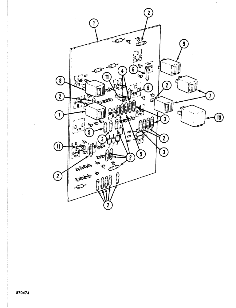 Схема запчастей Case 688 - (4-34) - ELECTRICAL SYSTEM CIRCUIT BOARD (04) - ELECTRICAL SYSTEMS