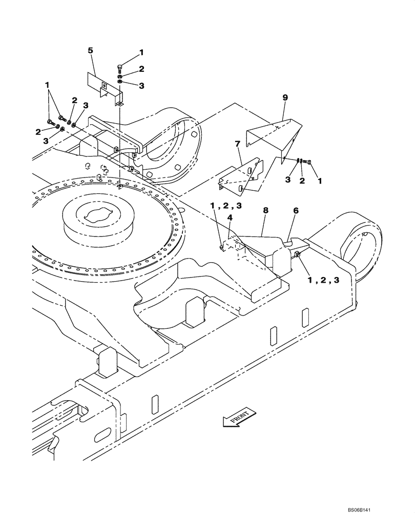 Схема запчастей Case CX700 - (05-012-00[01]) - PIPES PROTECTION - UNDERCARRIAGE (11) - TRACKS/STEERING