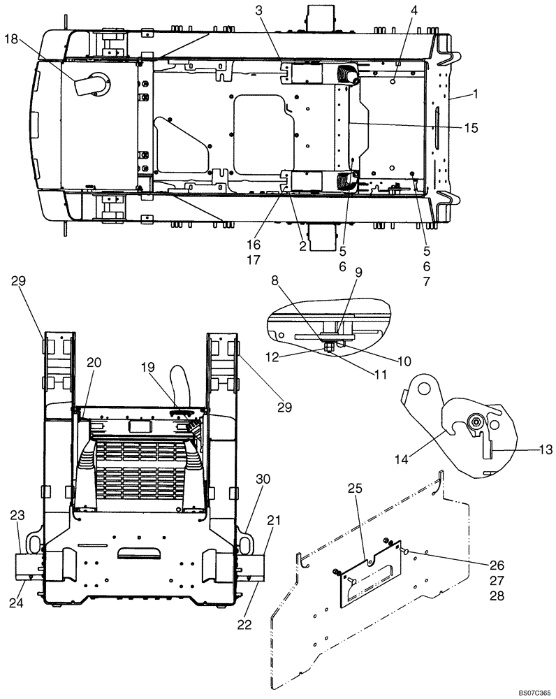 Схема запчастей Case 450CT - (09-08A) - CHASSIS (450CT) (09) - CHASSIS