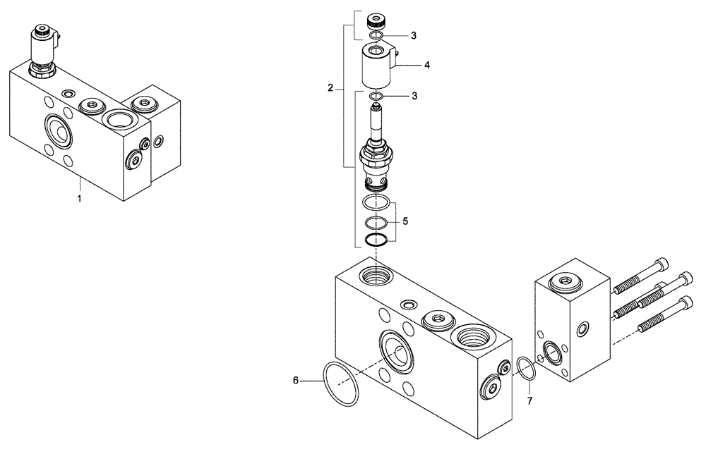 Схема запчастей Case 340 - (43N00000001[001]) - VALVE ASSEMBLY (09) - Implement / Hydraulics / Frame / Brakes