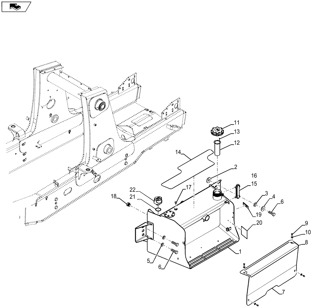 Схема запчастей Case 580SN WT - (35.750.01) - HYDRAULICS - TANK (35) - HYDRAULIC SYSTEMS