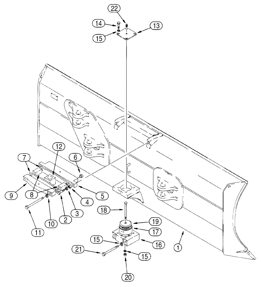 Схема запчастей Case 550H - (9-02) - DOZER BLADE, MOUNTING (09) - CHASSIS/ATTACHMENTS