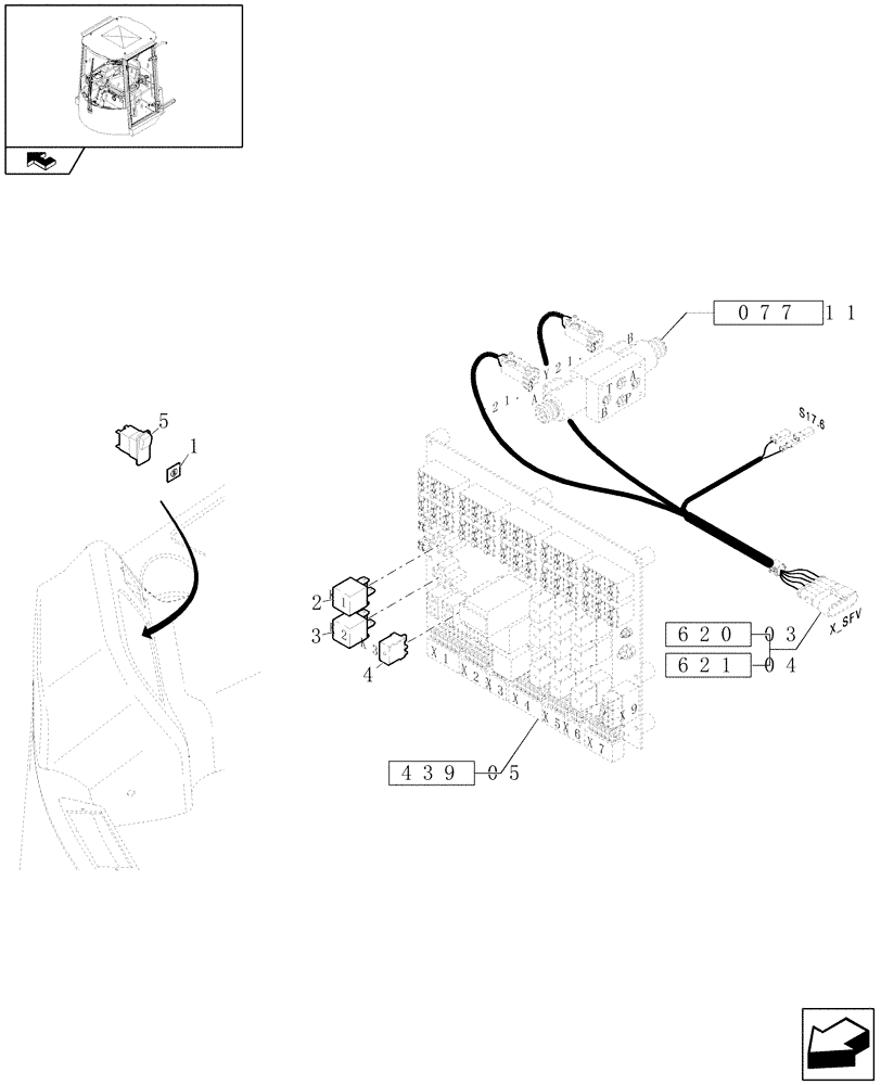 Схема запчастей Case 121E - (077[09]) - (HIGH SPEED) ELECTRICAL SYSTEM (05) - REAR AXLE