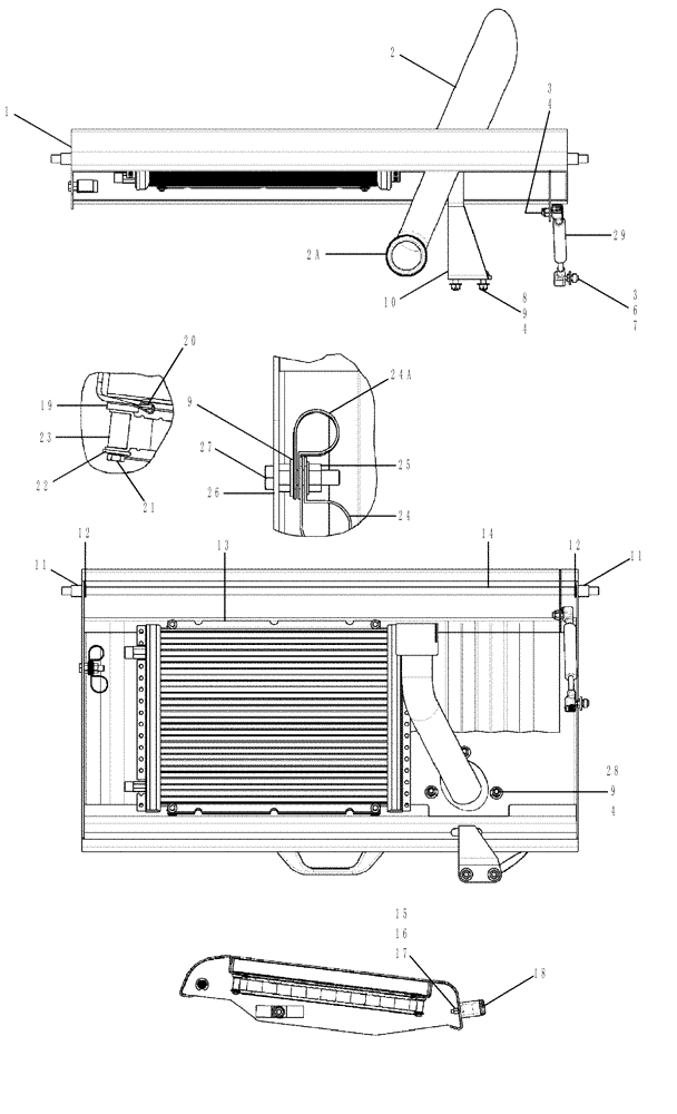 Схема запчастей Case 430 - (09-21[02]) - HOOD - AIR CONDITIONING (ASN 415564) (09) - CHASSIS