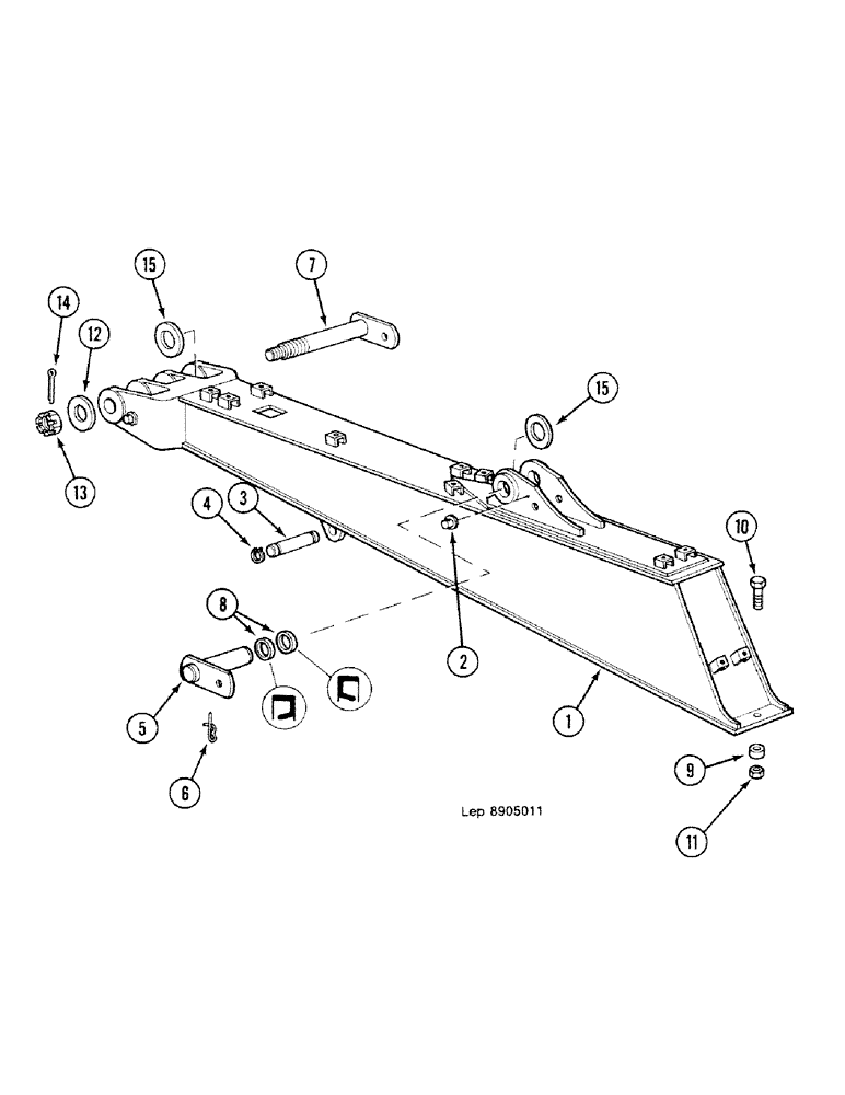 Схема запчастей Case 688C - (9F-10) - ADJUSTABLE BOOM (MOBILE SECTION) (05.1) - UPPERSTRUCTURE CHASSIS/ATTACHMENTS