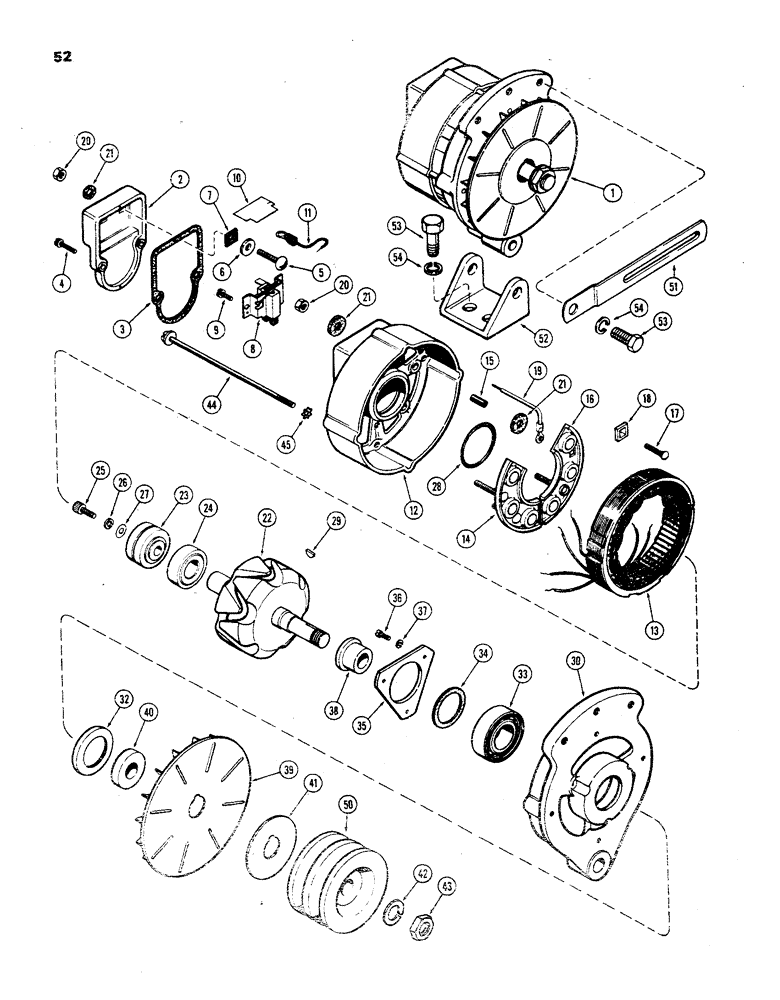 Схема запчастей Case 850 - (052) - A41360 ALTERNATOR (06) - ELECTRICAL SYSTEMS