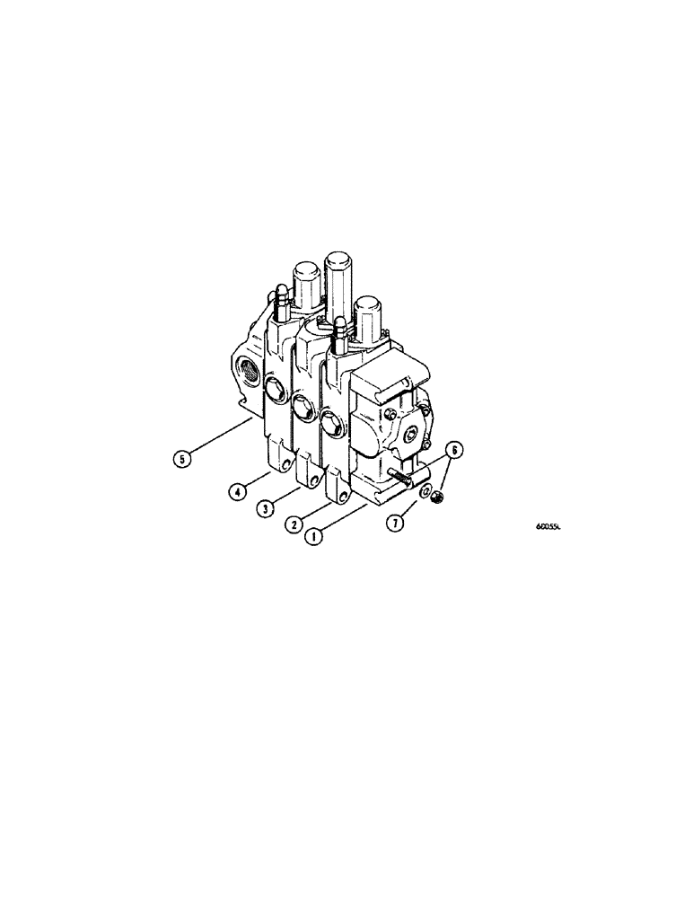 Схема запчастей Case 750 - (252[2]) - D41479 LOADER CONTROL VALVE (3 SPOOL) LATE PRODUCTION (07) - HYDRAULIC SYSTEM