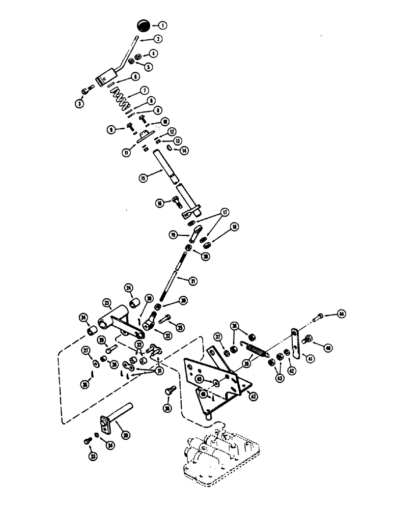 Схема запчастей Case 680CK - (064) - FORWARD AND REVERSE CONTROLS (21) - TRANSMISSION