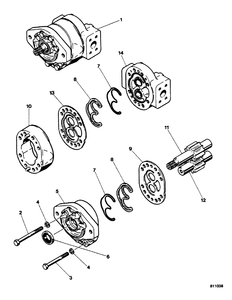 Схема запчастей Case 580G - (268) - HYDRAULIC PUMP - VICKERS UP TO NO. 3.939.084 (REF. G20-2B17A1-A12-A410L) (08) - HYDRAULICS