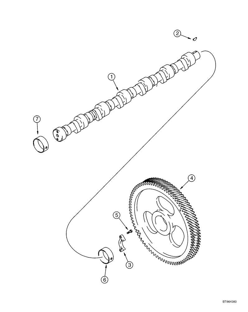 Схема запчастей Case 1150H_IND - (02-17) - CAMSHAFT (02) - ENGINE