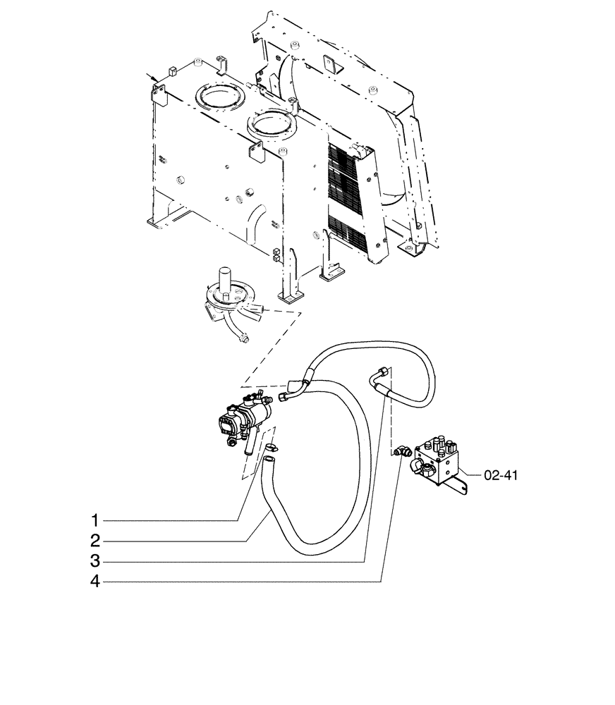 Схема запчастей Case 865B - (02-40[04]) - FAN DRIVE REVERSER SYSTEM (02) - ENGINE