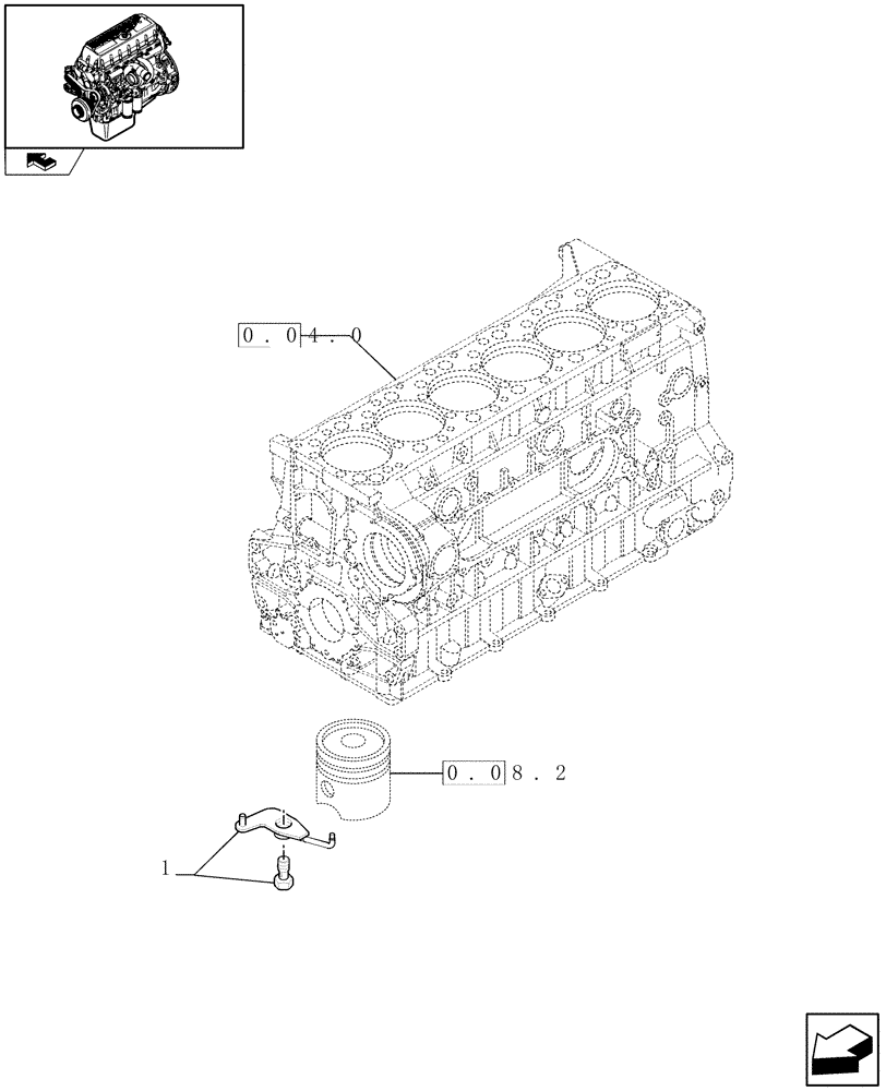 Схема запчастей Case F3BE0684J E902 - (0.04.14) - CYLINDER BARREL LUBRICATION NOZZLE (504114488) 