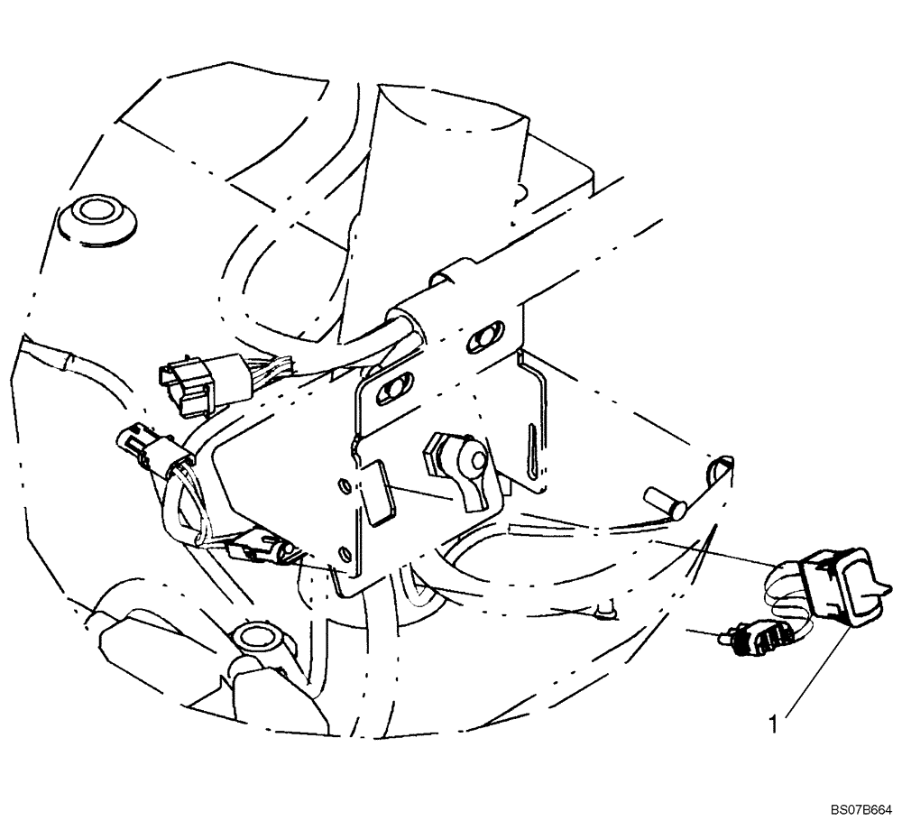 Схема запчастей Case 921E - (04-06B) - HARNESS, REAR - HOOD LIFT SWITCH (04) - ELECTRICAL SYSTEMS