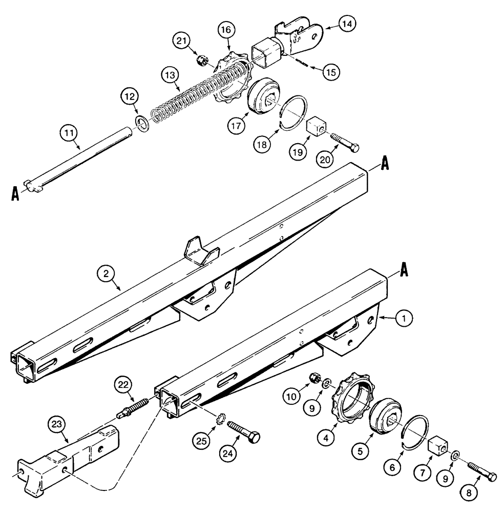 Схема запчастей Case TF300B - (09-12) - TRENCHER BOOM MOUNTING (09) - CHASSIS/ATTACHMENTS