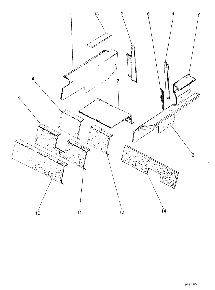 Схема запчастей Case 580F - (336) - SOUND PROOFING (90) - PLATFORM, CAB, BODYWORK AND DECALS