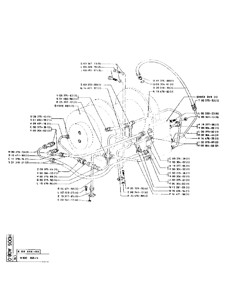 Схема запчастей Case 75P - (080) - FITTED WINCH M600 300X14 (07) - HYDRAULIC SYSTEM