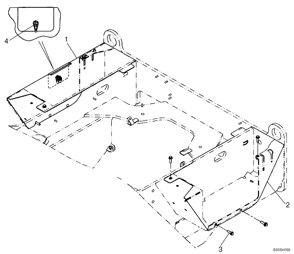 Схема запчастей Case 821E - (09-15) - COVERS - BATTERY BOX (09) - CHASSIS