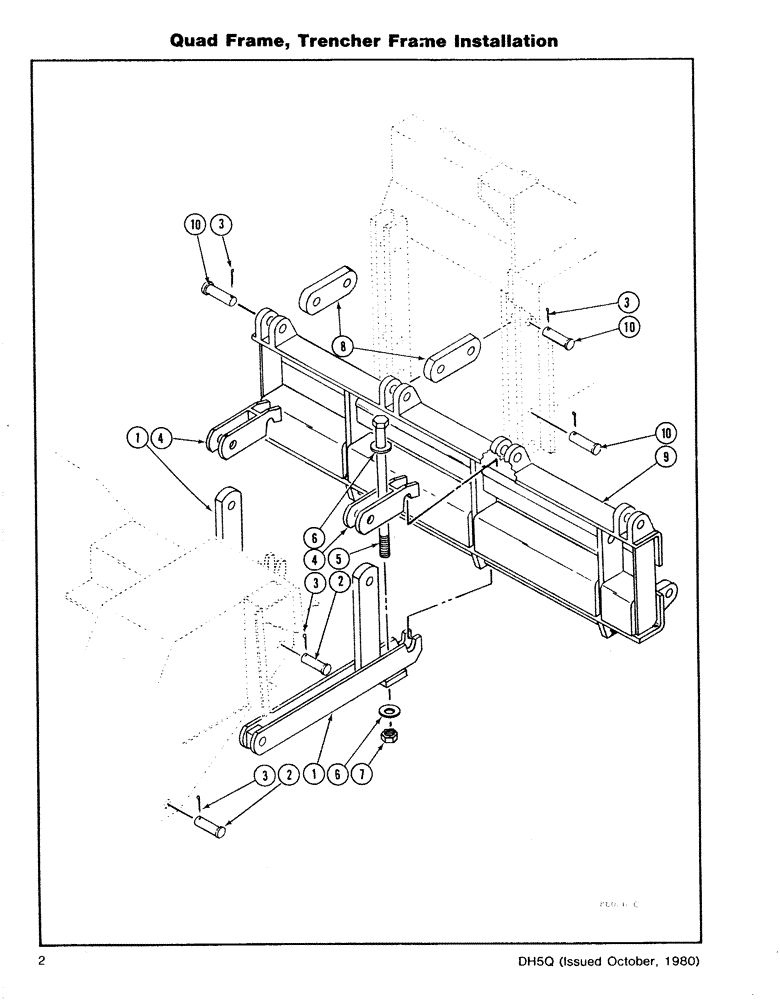 Схема запчастей Case DH5 - (0-2) - QUAD FRAME, TRENCHER FRAME INSTALLATION (89) - TOOLS