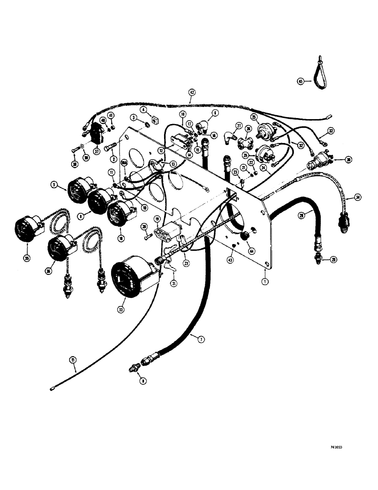 Схема запчастей Case 825 - (084) - INSTRUMENT PANEL (06) - ELECTRICAL SYSTEMS