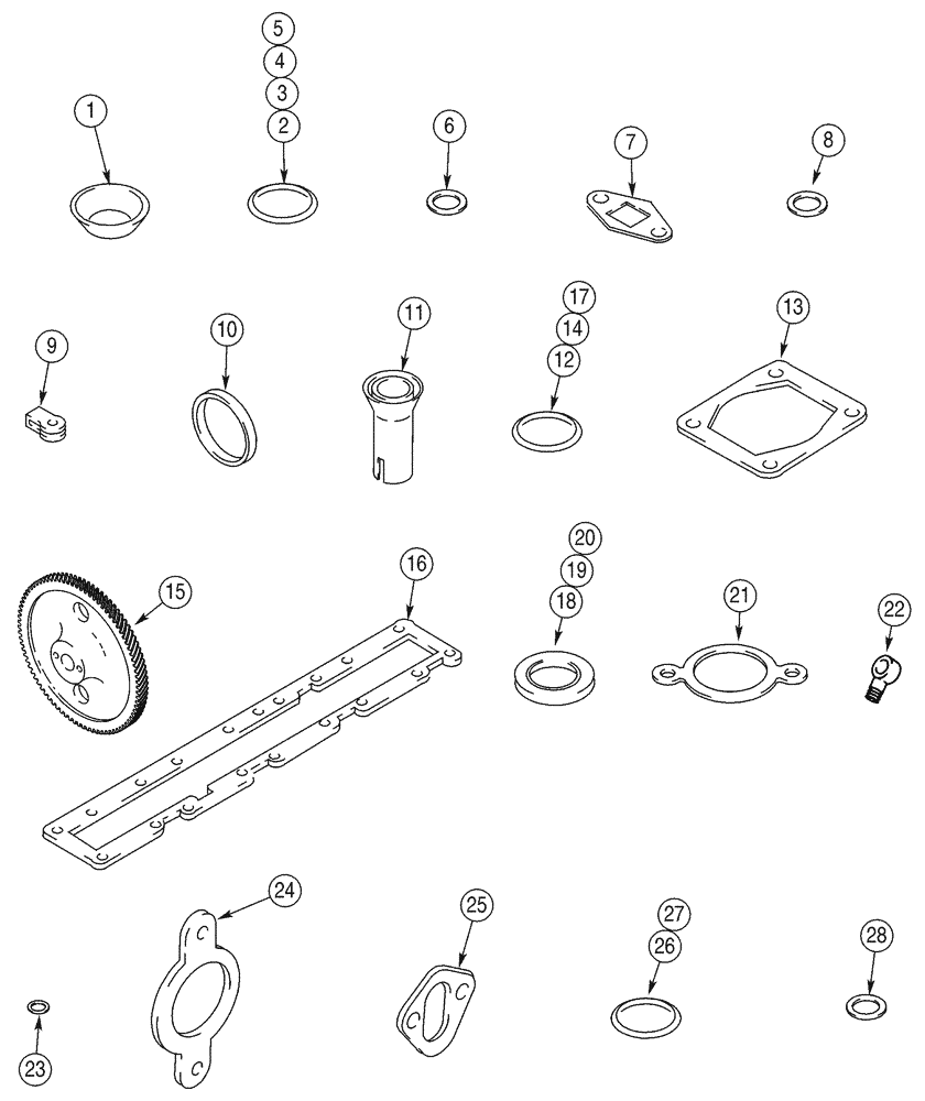 Схема запчастей Case 821C - (02-50) - GASKET KIT (02) - ENGINE