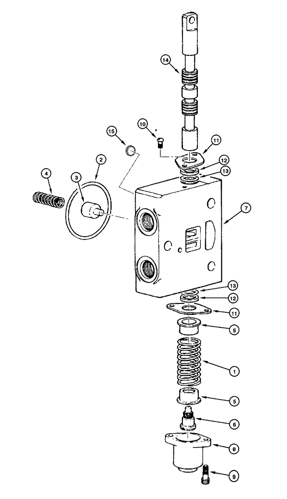 Схема запчастей Case 885 - (08.48[00]) - DISTRIBUTOR - FRONT AXLE TILT (08) - HYDRAULICS