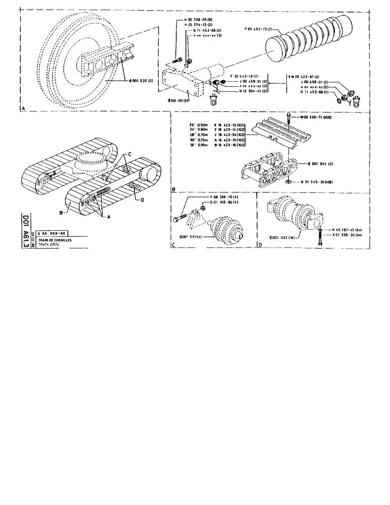 Схема запчастей Case 90BCL - (153) - TRACK GROUP (04) - UNDERCARRIAGE