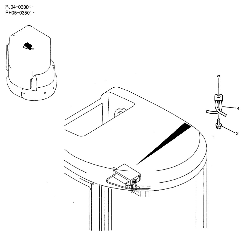 Схема запчастей Case CX50B - (06-013) - RADIO INSTAL (WITHOUT RADIO) OPTIONAL PARTS