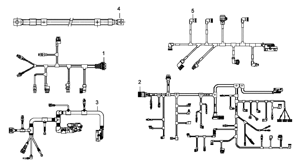 Схема запчастей Case 330B - (67A00001649[001]) - WIRE HARNESS, CHASSIS (87399410) (13) - Electrical System / Decals