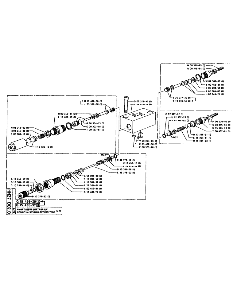 Схема запчастей Case 160CL - (231) - RELIEF VALVE WITH OVERSETTING (07) - HYDRAULIC SYSTEM