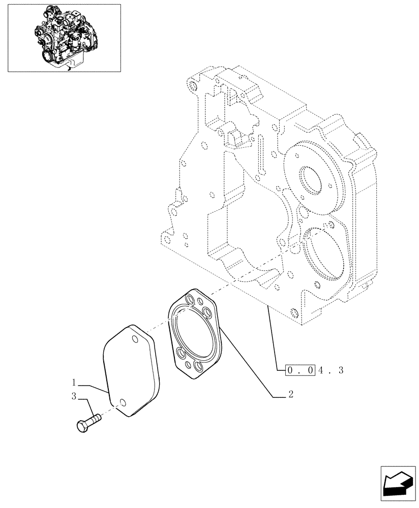 Схема запчастей Case F4DFE613G - (0.35.0[01]) - POWER TAKE OFF (504035155) 