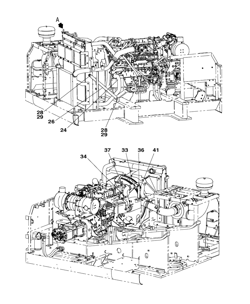 Схема запчастей Case CX350C - (02-004[04]) - ENGINE WATER CIRCUIT (02) - ENGINE