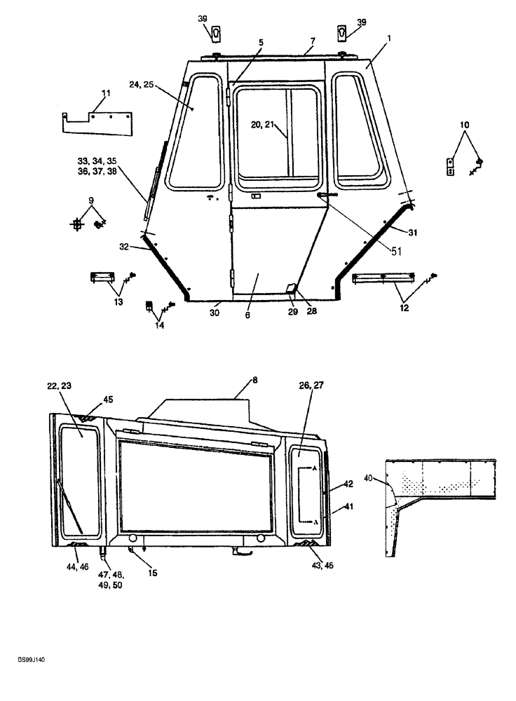 Схема запчастей Case 689G - (09-12) - CAB AND COMPONENTS (09) - CHASSIS