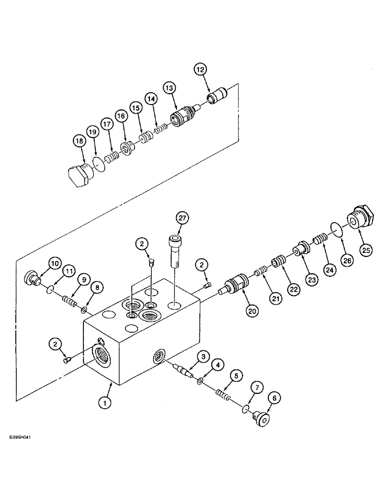 Схема запчастей Case 9060B - (8-156) - SWING MOTOR ASSEMBLY, ANTI-SHOCK VALVE (08) - HYDRAULICS