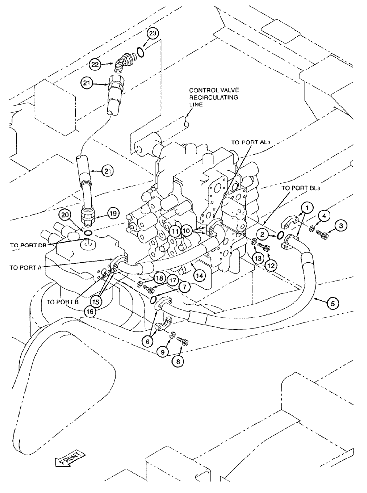 Схема запчастей Case 9050B - (8-086) - SWING MOTOR POWER CIRCUIT (08) - HYDRAULICS