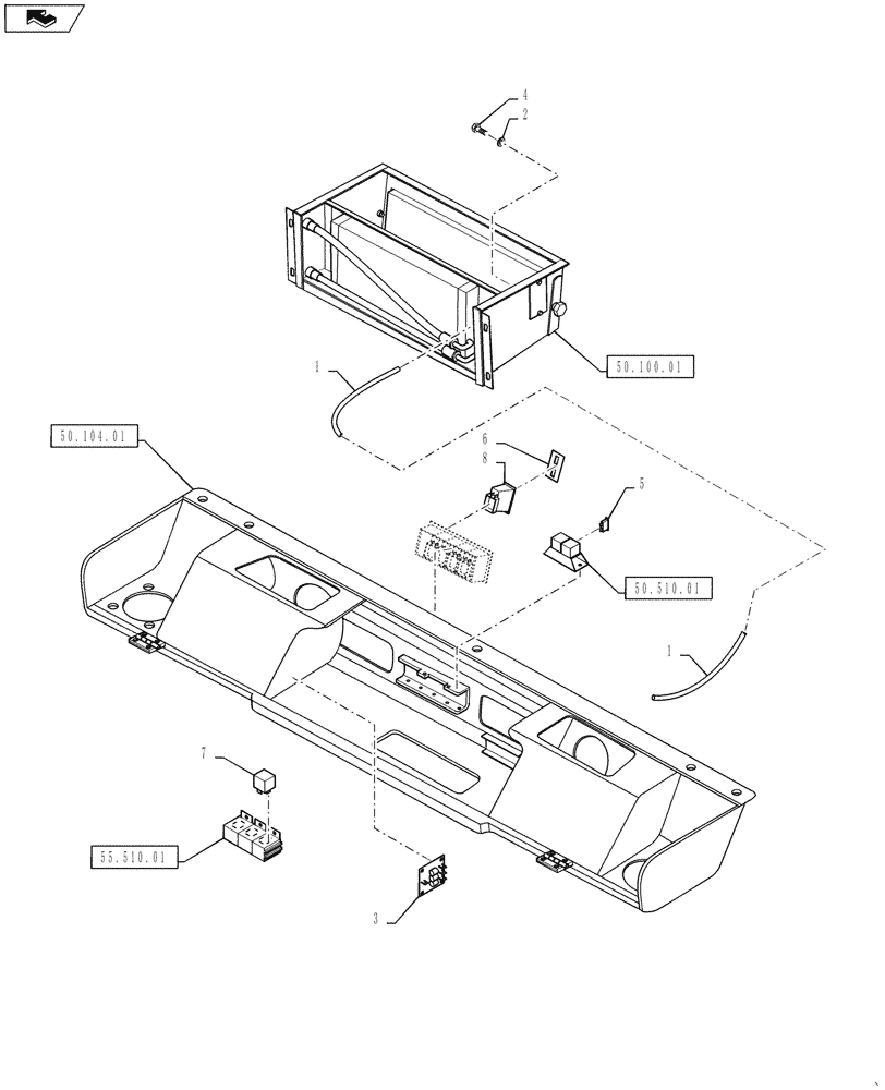 Схема запчастей Case DV207 - (55.512.02) - AIR CONDITIONER WIRING ASSY - BSN NFNTH2117 (55) - ELECTRICAL SYSTEMS