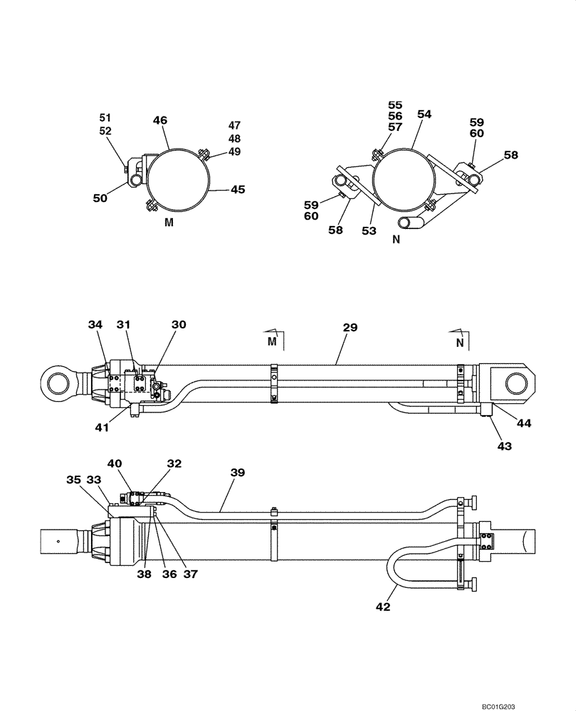 Схема запчастей Case CX800 - (08-19) - HYDRAULICS - ARM CYLINDER, MODELS WITH LOAD HOLD (08) - HYDRAULICS