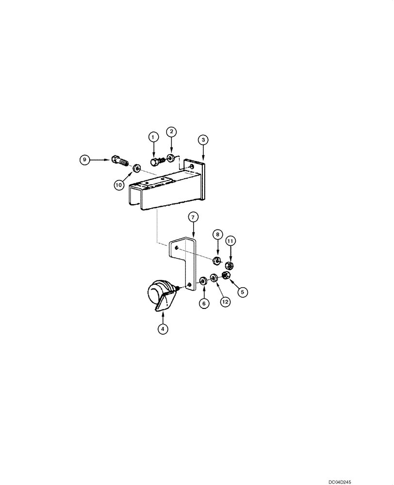 Схема запчастей Case 865 - (04.15[00]) - ELECTRIC SYSTEM - HORN (04) - ELECTRICAL SYSTEMS